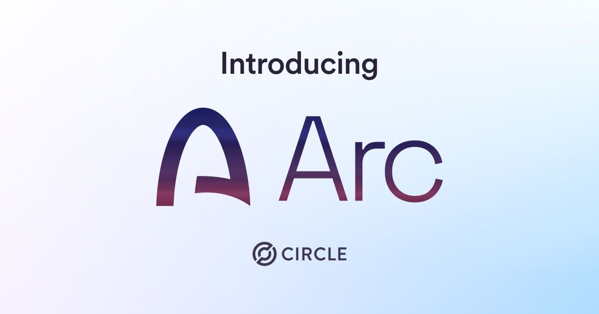 Arc Chain Explained: Circle Wants to Build the Rails, Not Just the Dollar Circle's Introducing Arc announcement graphic, showing the gradient Arc logo and wordmark above the Circle logo.